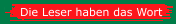 Die Leser haben das Wort